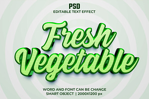 Fresh Vegetable 3d Text Effect Style