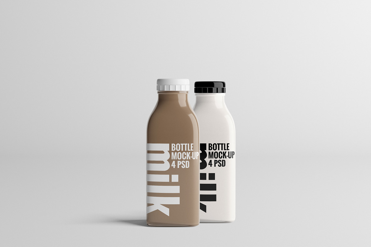Milk Bottle Mock-Up 2 (Medium), a Packaging Mockup by AY Mock-Ups (Photo 7 of 11)
