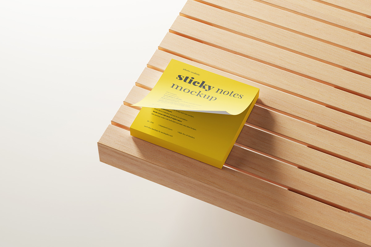 Sticky Note Mockups, a Household Mockup by MockupFree.Net (Photo 8 of 9)