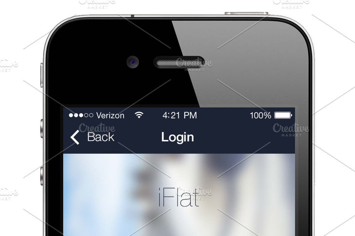 Flat iPhone App Template, an App Template by UI Store (Photo 1 of 5)