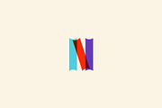 book initial N simple gradient, a Branding & Logo Template by Vectoryzen (Thumbnail 1 of 2)