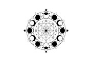 Moon Phase Mandala SVG Bundle, an Illustration by yasushie (Thumbnail 31 of 31)
