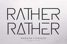Rather Modern Typeface Font