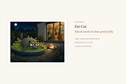 Fat Cat Illustrations, Set 30, an Animal Illustration by LanternkinStudio (Thumbnail 13 of 14)