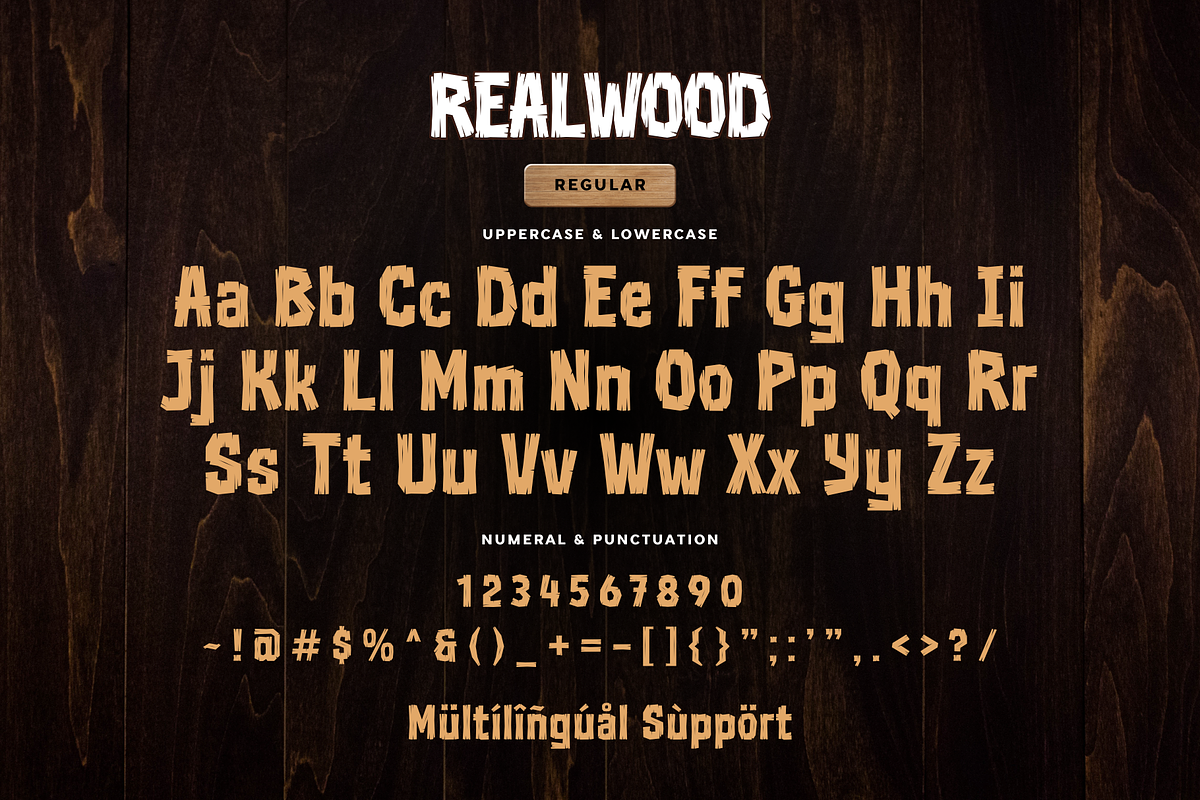 Realwood - Display Font, a Sans Serif Font by Sronstudio (Photo 15 of 18)