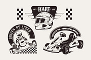 Karting Badge Asset Illustration, an Object Illustration by graphicook (Thumbnail 3 of 3)