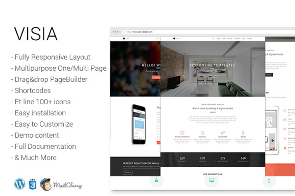 Visia - Creative Multipurpose Theme, a WordPress Template by clasexchange