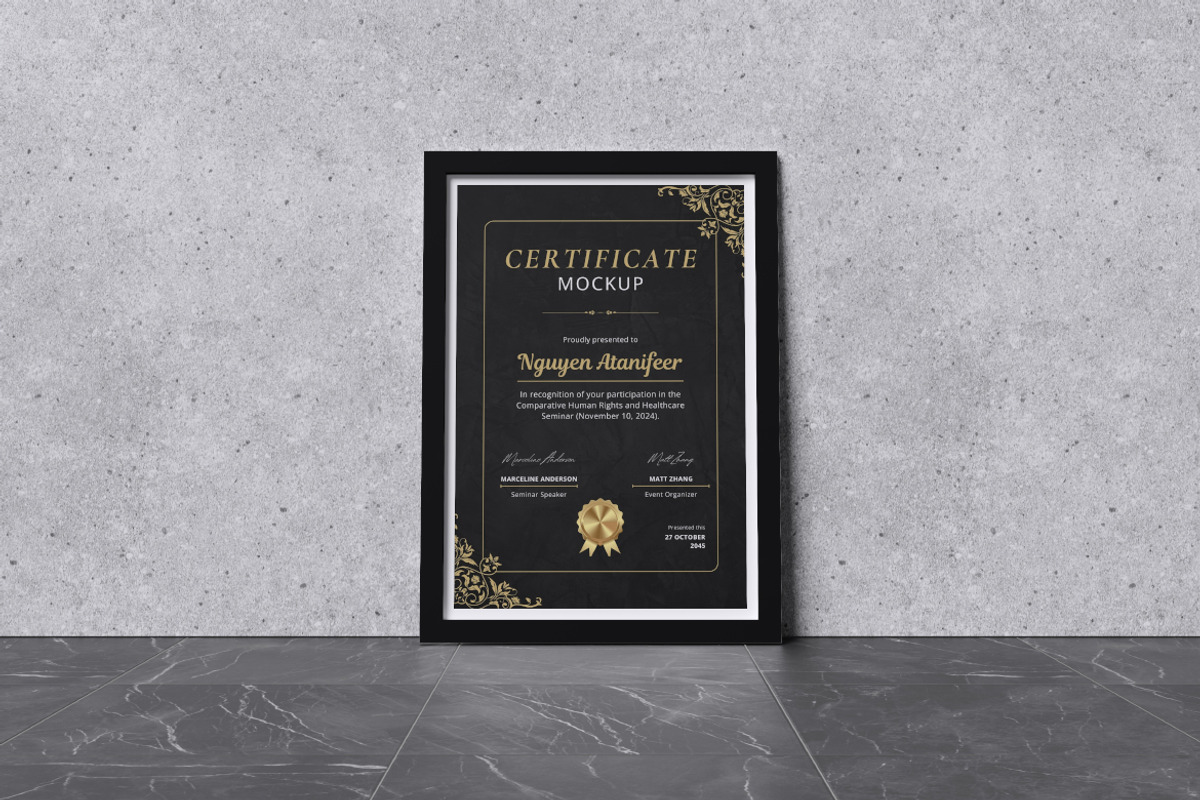 Certificate Mockup, an Advertising Mockup by Pikachudesign (Photo 5 of 5)