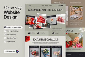 Flower shop Landing Page, a Websites & App Template by sajon.co