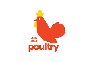 Rooster Chicken Poultry Logo