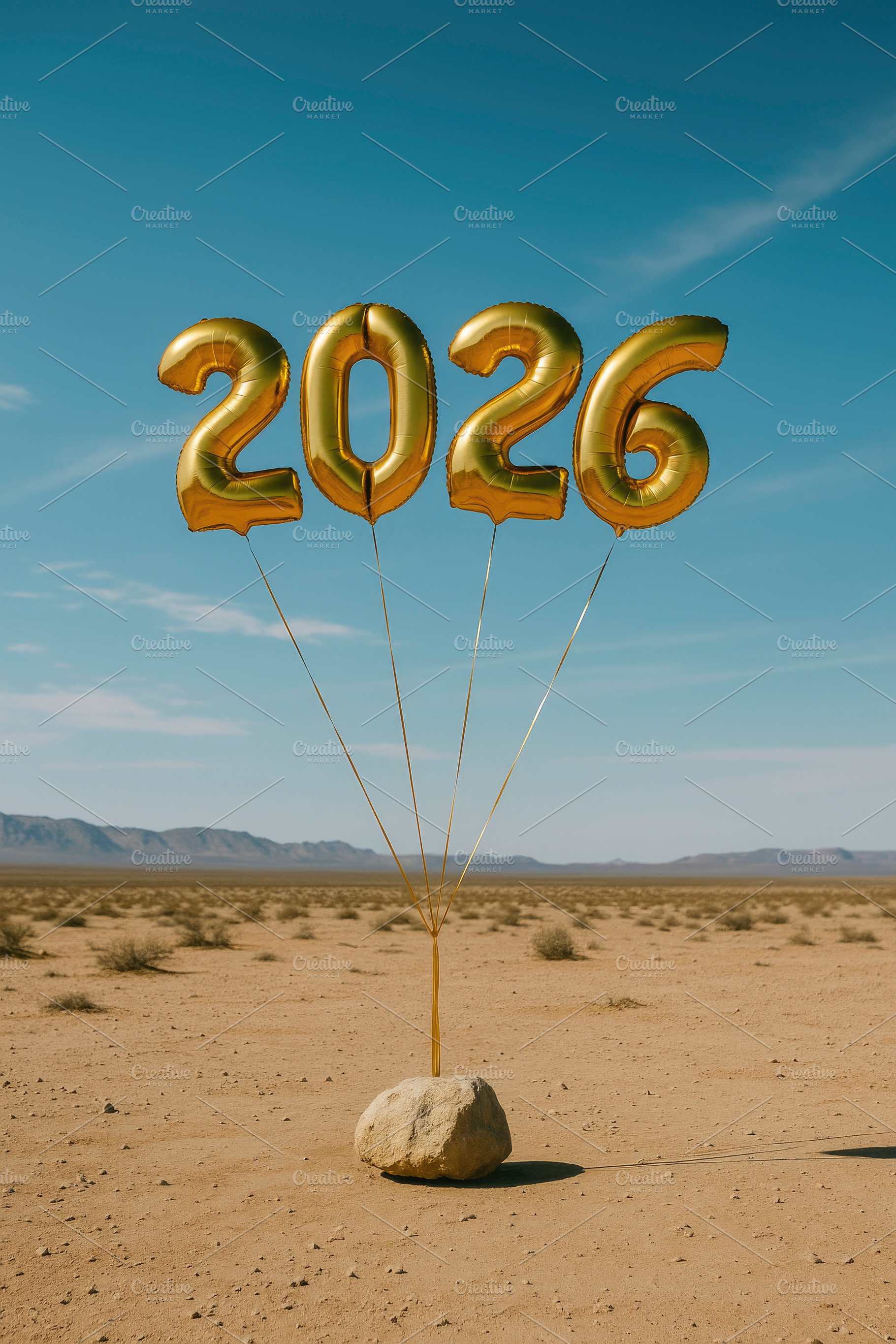 golden balloons show 2026 new year, generative AI, a Photo by Nito