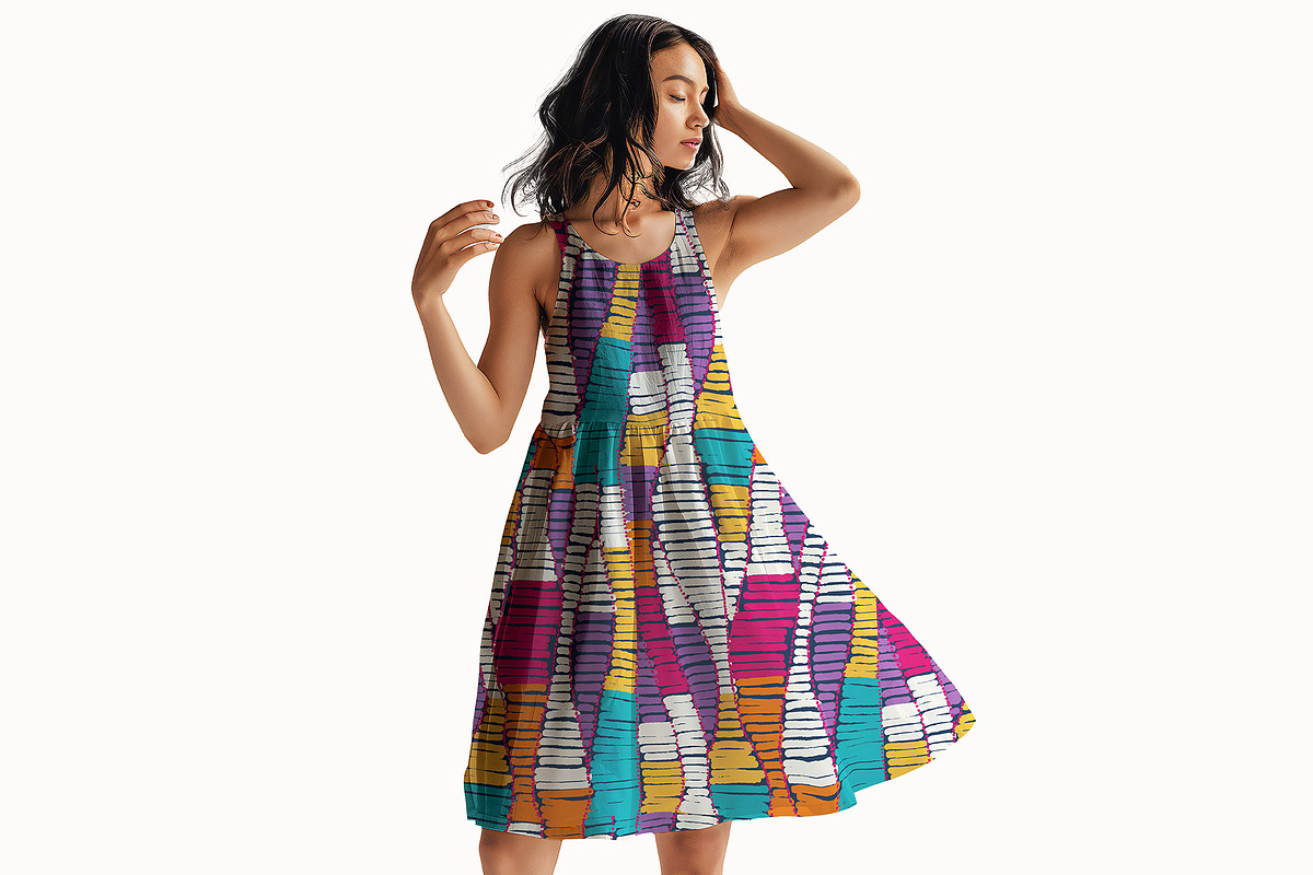 Colorful Abstract Geometric Pattern, a Pattern Graphic by StudioGlouna (Photo 3 of 9)