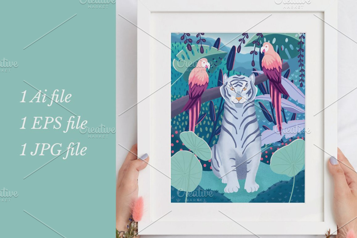Blue Tiger Illustration, an Animal Illustration by Blue Lela Design (Photo 2 of 3)