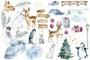 Winter Woodland, Festive clipart, an Illustration by SimpleWishesArt (Thumbnail 2 of 5)