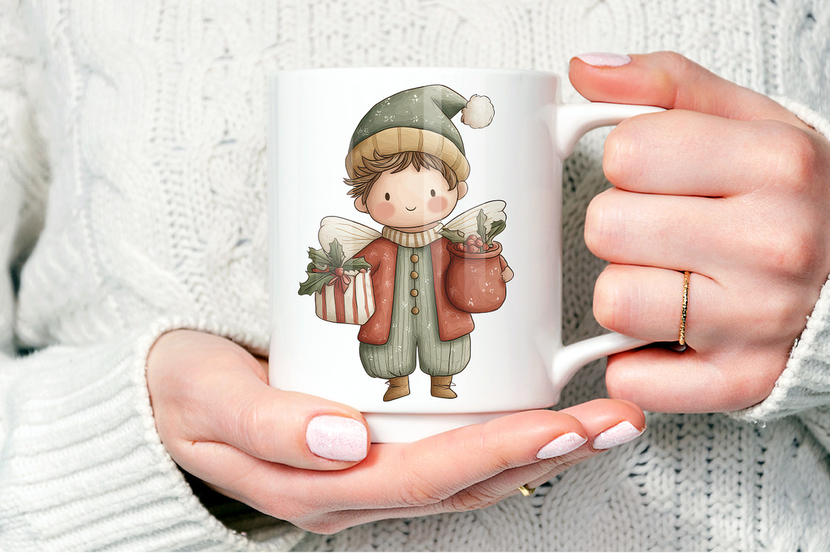 Whimsical Christmas Red Fairy Boy, a Seasonal Illustration by V Design Creator (Photo 7 of 8)