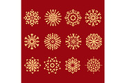 Snowflakes icon collection. Graphic, an Object Illustration by RODINA (Thumbnail 1 of 3)