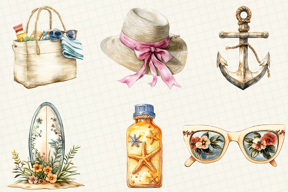 Creamy Summer Sublimation Clipart, an Illustration by OK Design (Photo 2 of 5)