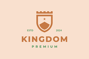 castle kingdom shield modern logo, a Branding & Logo Template by devastd