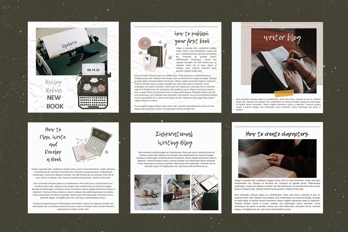 Author Social Media Pack for CANVA, a Social Media Template by Scarlet Heath Art (Photo 6 of 20)