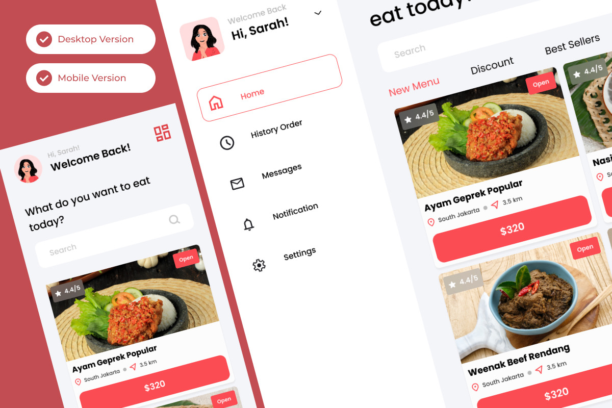Flavors - Food Menu Dashboard V2, an UI Kit Template by twinstd