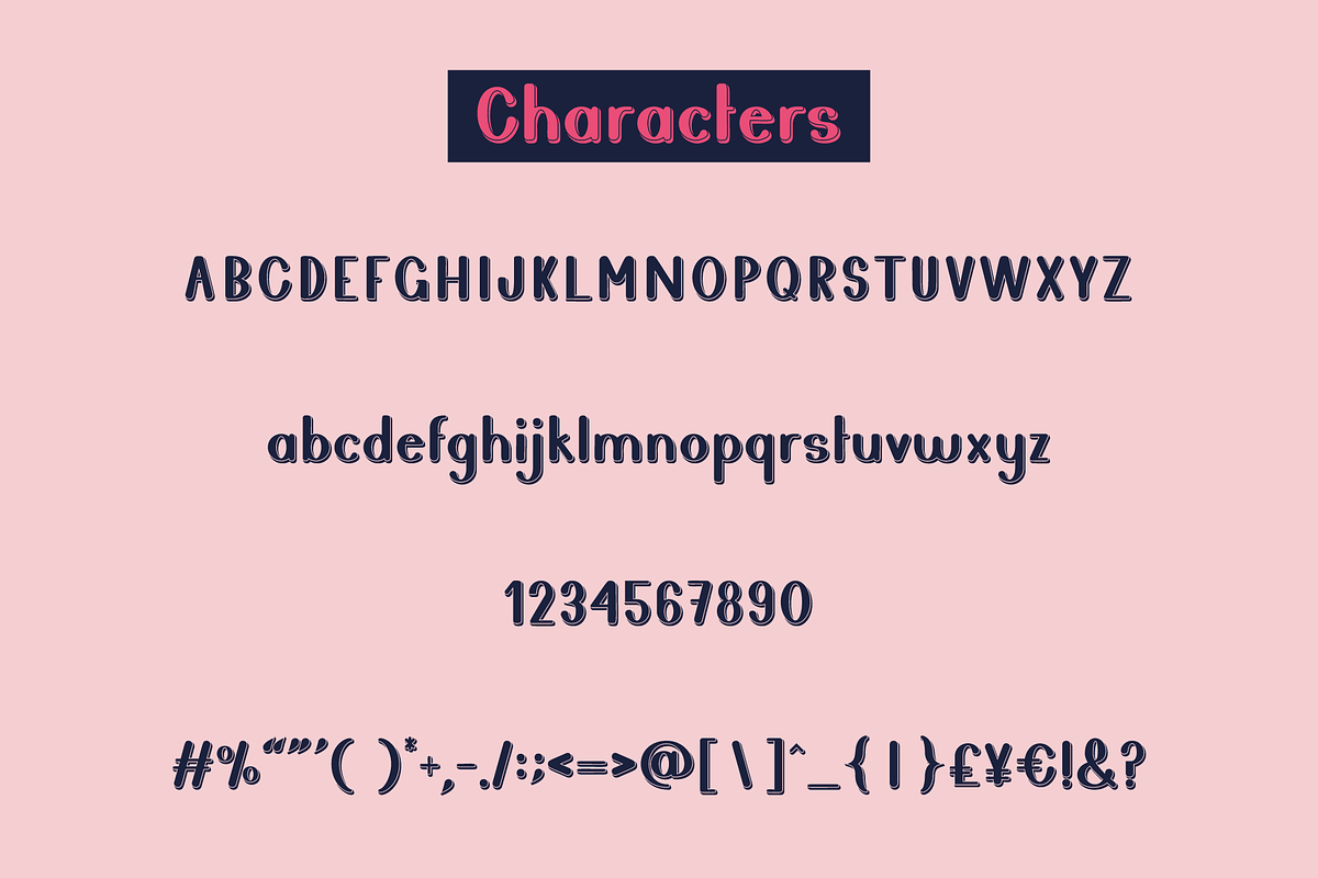 East Shadow Bold 3D Display Font, a Sans Serif Font by Dancing with Ink (Photo 19 of 19)