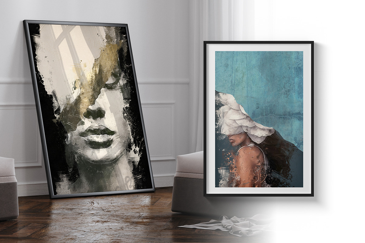 modern female portrait prints, a Decorative Illustration by Muzi pear studio (Photo 6 of 10)