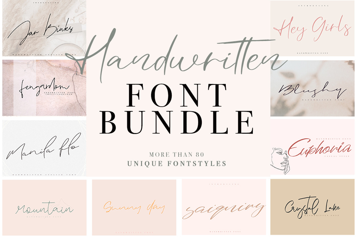 Handwritten FONT BUNDLE-Sale 99% OFF