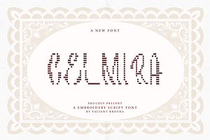 Celmira | A Embroidery Script Font