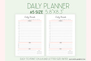 Daily Planner A5 Inserts for Filofax, a Stationery Template by EasyLifePlanners (Thumbnail 1 of 4)
