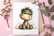 Whimsical Cute Dinosaur Clipart, a Seasonal Illustration by Canvas Craft (Thumbnail 7 of 7)