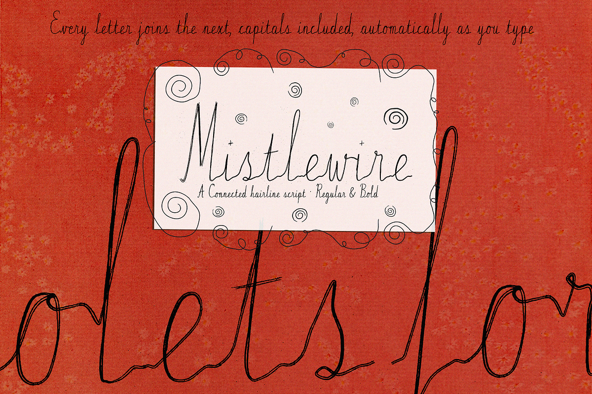 Mistlewire - Textured Script Font, a Handwritten Font by Lilithcollageart (Photo 7 of 12)