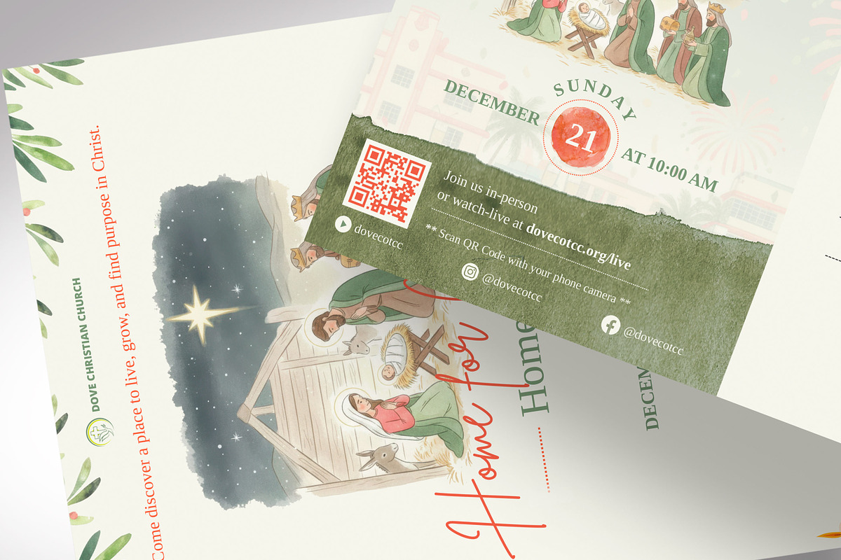 Retro Christmas Sunday Postcard, a Flyer Template by Godserv Designs (Photo 13 of 15)