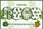 St. Patrick's Day Retro Bubble Font, a Font by It me digital art (Thumbnail 1 of 7)