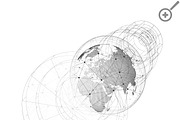 3D dotted world globes on white, a Decorative Illustration by VectorShop (Thumbnail 3 of 9)