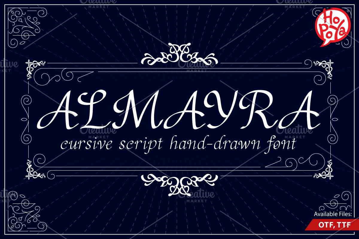 Almayra Font, a Script Font by mikailain (Photo 1 of 5)