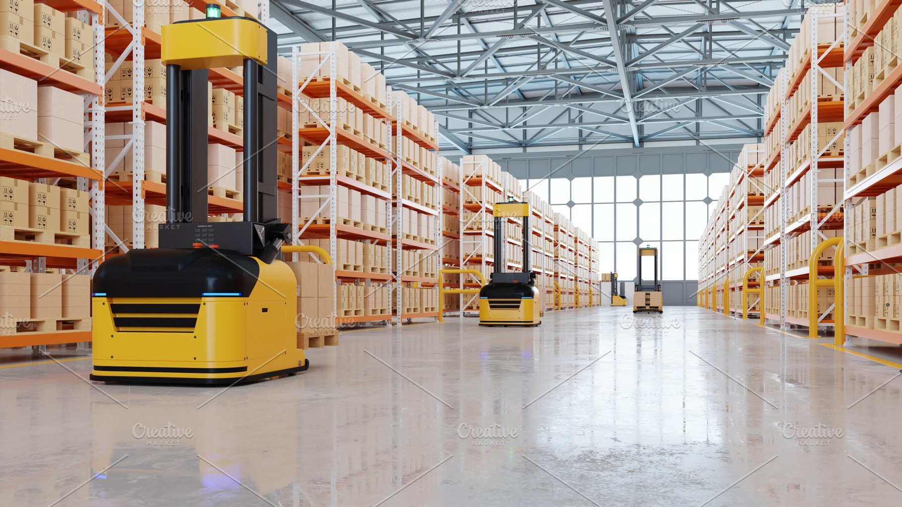Forklift AGV, an Industrial Photo by vanitjan