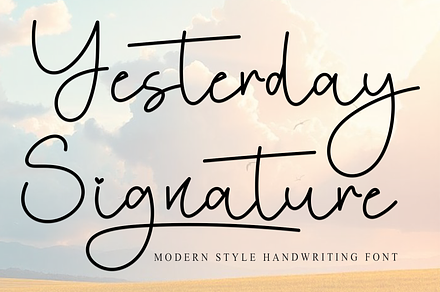 Yesterday Signature, a Handwritten Font by FreshTypeINK