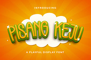 Pisang Keju - Playful Display Font, a Sans Serif Font by StringLabs (Thumbnail 1 of 7)
