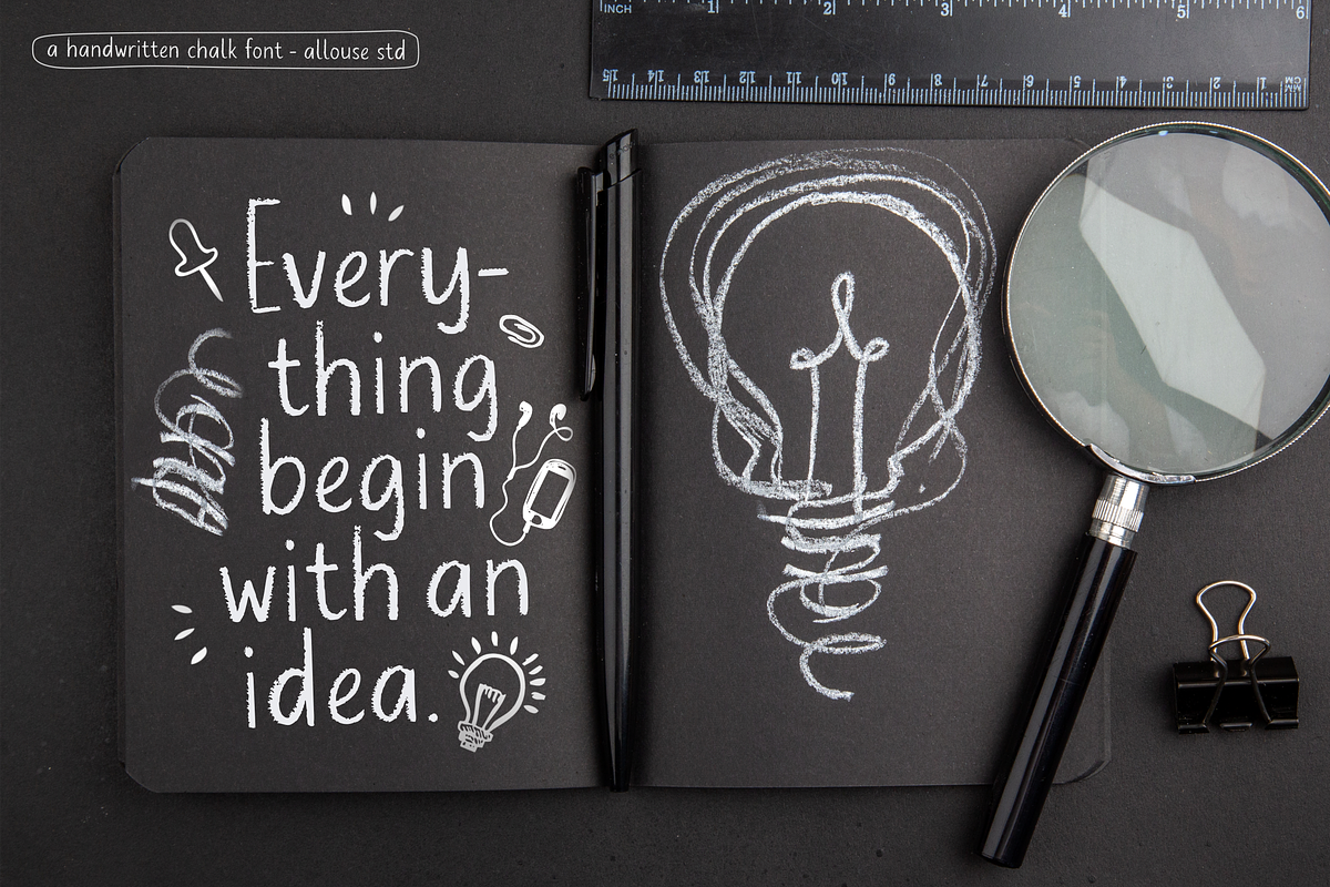 Planet Chalky Handwritten Chalk Font, a Font by Allouse Studio (Photo 6 of 10)