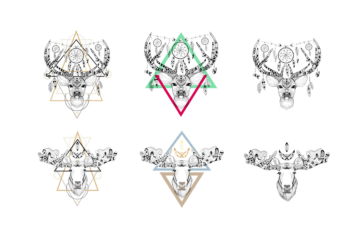 All tribal goods BUNDLE, an Animal Illustration by AnastasiaFears (Photo 7 of 17)