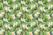 Calla Lily Seamless Pattern, a Pattern Graphic by PicByKate (Thumbnail 7 of 13)