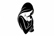 50 Mother and Baby Silhouette Bundle, an Illustration by Creativeshirt (Thumbnail 10 of 48)