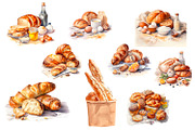 Bakery, watercolor clipart., a Person Illustration by AkvarelRiver (Thumbnail 2 of 5)