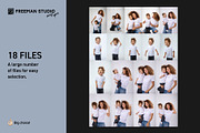 T-Shirt Mock-Up Set, a Shirt Mockup by Freeman Studio (Thumbnail 3 of 15)