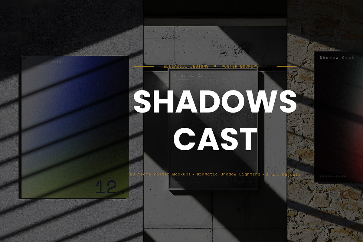 Shadow Cast - 20 Frame Posters, an Advertising Mockup by elliazidi.designs (Photo 1 of 6)