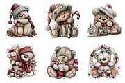 Christmas Teddy Bear Clipart, a Transportation Illustration by SinaCreation (Thumbnail 4 of 9)