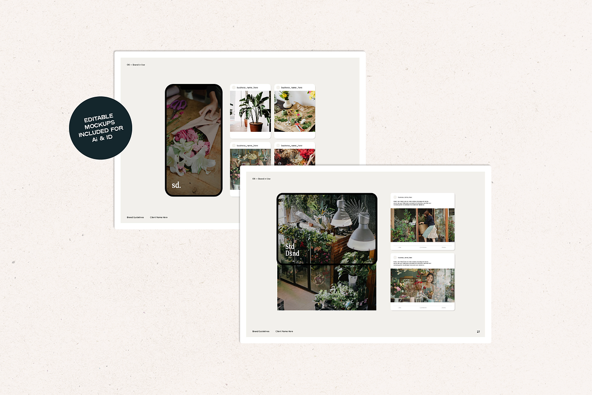 Brand Guidelines for Adobe ID & Ai, a Brochure Template by Hannah Bacon Design (Photo 6 of 7)