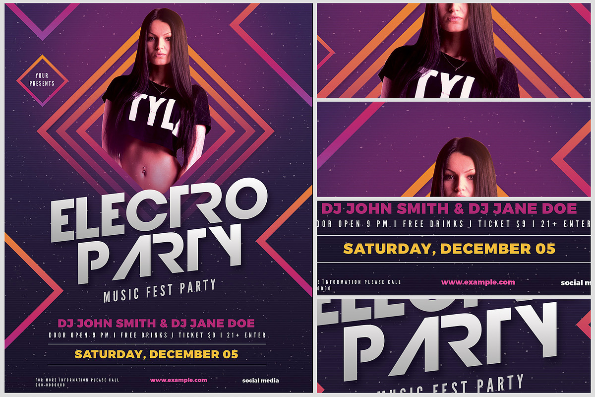 Club Flyer 01, a Flyer Template by FlyerHeroes (Photo 3 of 4)