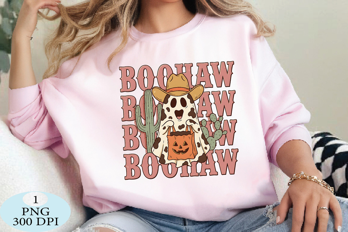 Boohaw Cowboy Ghost Halloween PNG, a Seasonal Illustration by Daily.Designs (Photo 3 of 5)