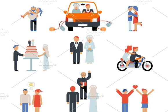 Assortment Of Couple Icons